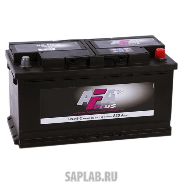 Купить AFA HSN52 Аккумулятор AFA 100 А/ч 600402 HS ОБР 353x175x190 EN830