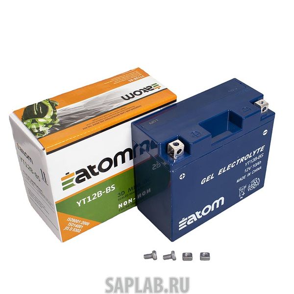 Купить ATOM 2102071 Мото аккумулятор ATOM  YT12B-BS (YT12B-4) GEL гелевый