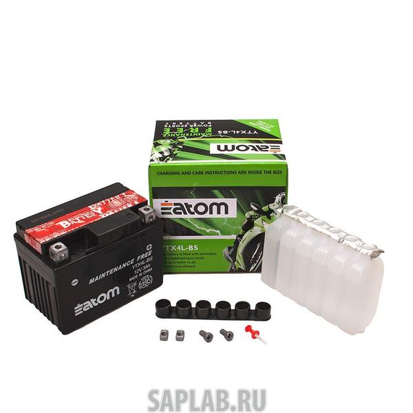 Купить ATOM 2102175 Мото аккумулятор ATOM  YTX4L-BS MF