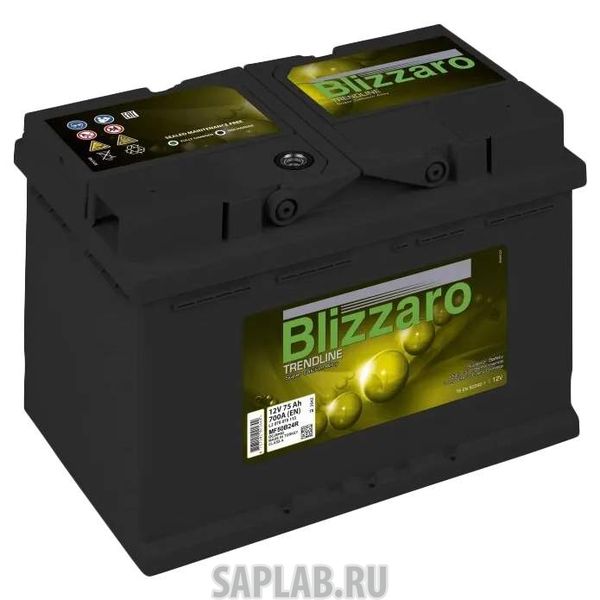 Купить BLIZZARO 75L700A Аккумулятор BLIZZARO TRENDLINE 75L 700A 278x175x190