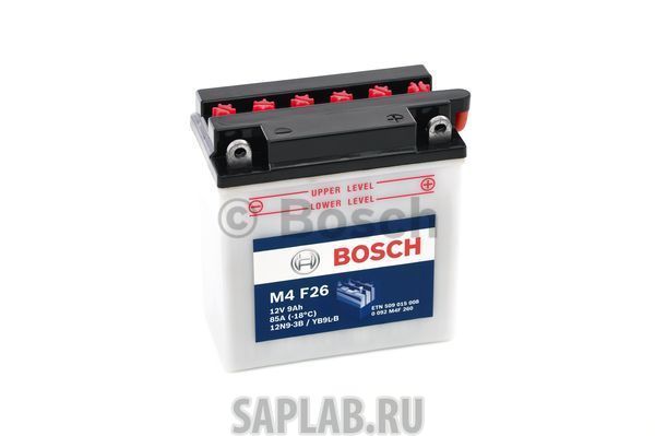 Купить BOSCH 0092M4F260 Аккумулятор автомобильный BOSCH 0 092 M4F 260 9 Ач