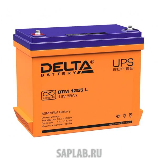 Купить DELTA DTM1255L Аккумулятор Delta DTM 1255 L 12В 55Ач 239x132x210 мм Прямая (+-)