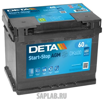 Купить DETA DK600 Аккумулятор автомобильный DETA DK600 60 Ач