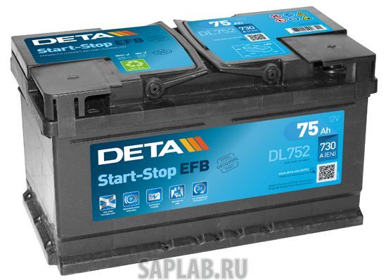 Купить DETA DL752 Аккумулятор автомобильный DETA DL752 65 Ач