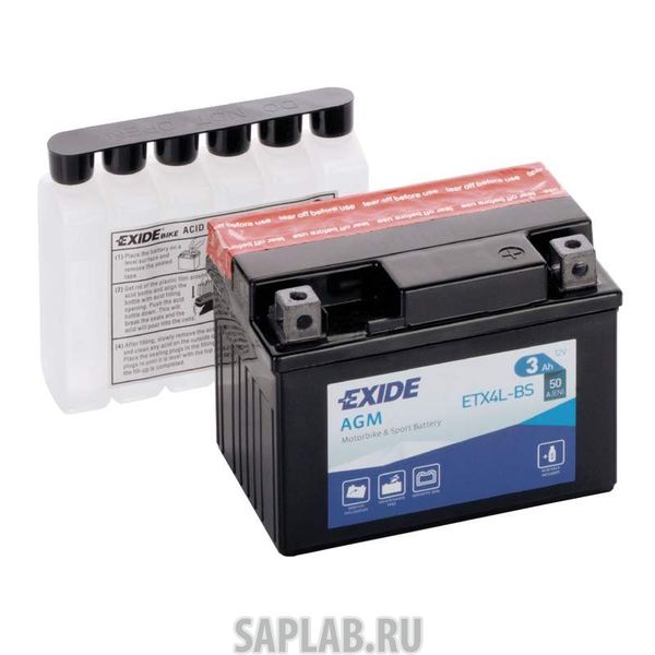 Купить EXIDE ETX4LBS Аккумулятор автомобильный EXIDE ETX4L-BS 3 Ач