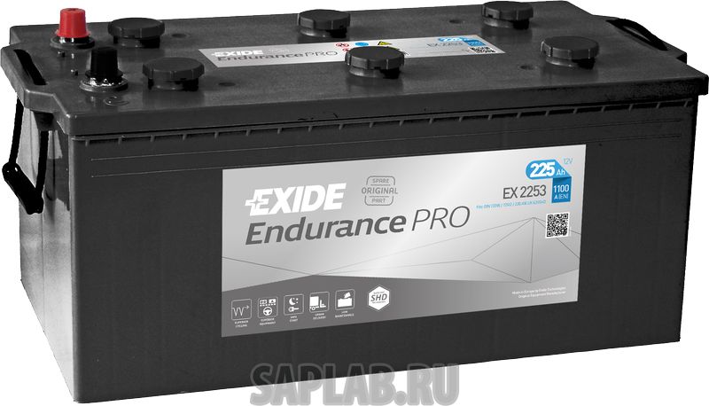 Купить EXIDE EX2253 Акб Heavy Duty 225 A/Ч (Ex2253)(+/-) 12v 1100 A En 518х279х240 Endurance Pro EXIDE EX2253