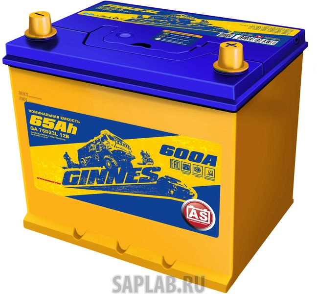 Купить GINNES GA75D23L Аккумулятор автомобильный GINNES Asia 6CT-65.0 / 75D23L GA6501