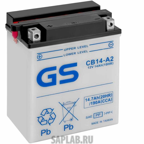 Купить GS_YUASA CB14A2 Аккумулятор GS Yuasa CB14-A2 12В 14Ач 190CCA 136x91x169 мм Прямая (+-)