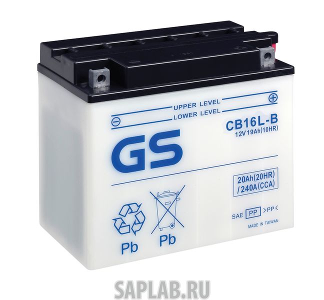 Купить GS_YUASA CB16LA Аккумулятор GS Yuasa CB16L-A 12В 19Ач 240CCA 176x101x157 мм Обратная (-+)