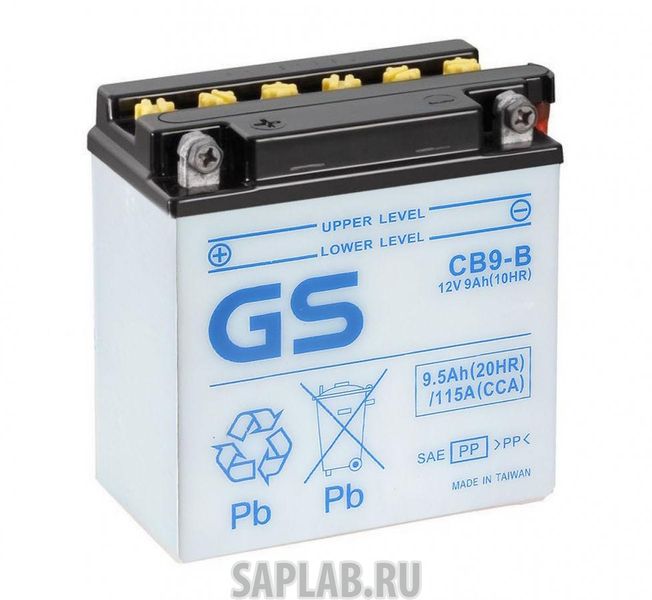 Купить GS_YUASA CB9B Аккумулятор GS Yuasa CB9-B 12В 9Ач 115CCA 136x76x142 мм Прямая (+-)