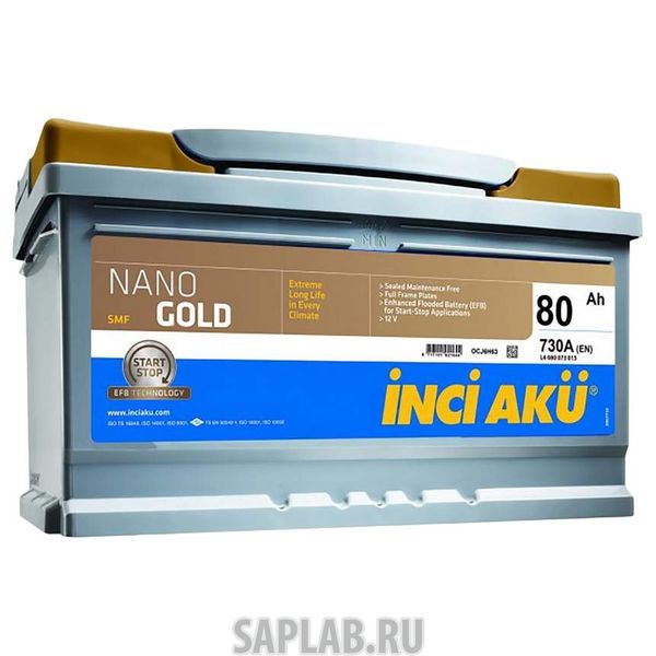 Купить INCI_AKU 80R730A Аккумулятор INCI AKU Nanogold EFB 80R 730A 315x175x190