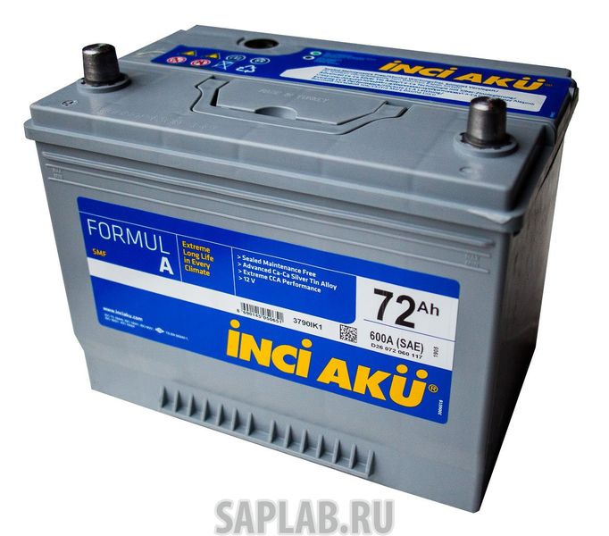 Купить INCI_AKU FORMULA72L600A Аккумулятор INCI AKU Formul A 72L 600A 264x175x220