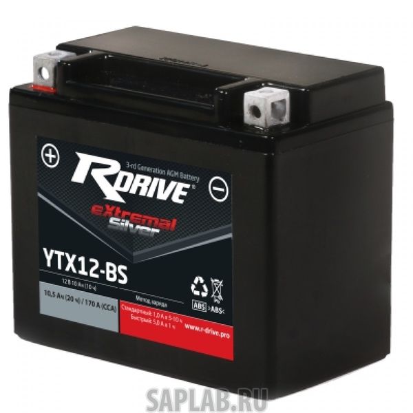 Купить RDRIVE RDRIVEYTX12BSSL Аккумулятор RDRIVE-YTX12-BS SL 12В 10Ач 180CCA 150x87x130 мм Прямая (+-)