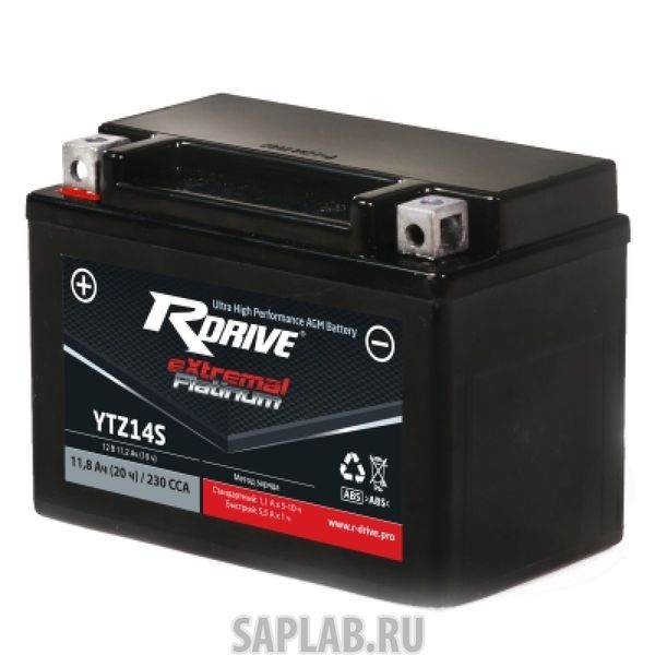 Купить RDRIVE RDRIVEYTZ14S Аккумулятор RDRIVE-YTZ14S 12В 11,2Ач 230CCA 150x87x110 мм Прямая (+-)