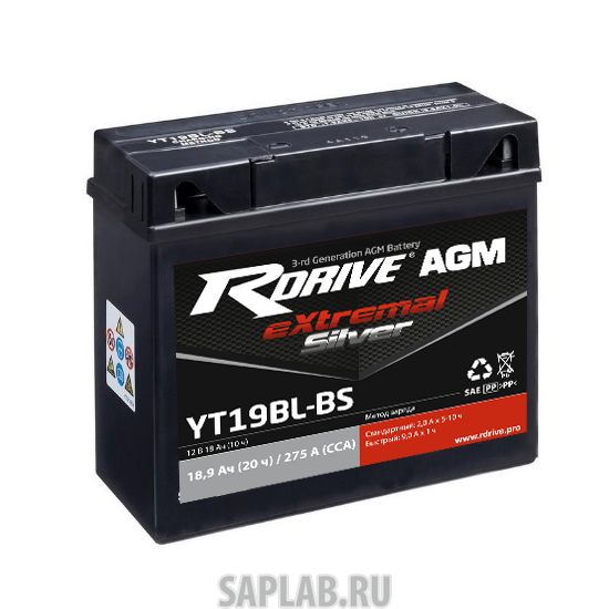 Купить RDRIVE YT19BLBS Аккумулятор RDRIVE SILVER YT19BL-BS