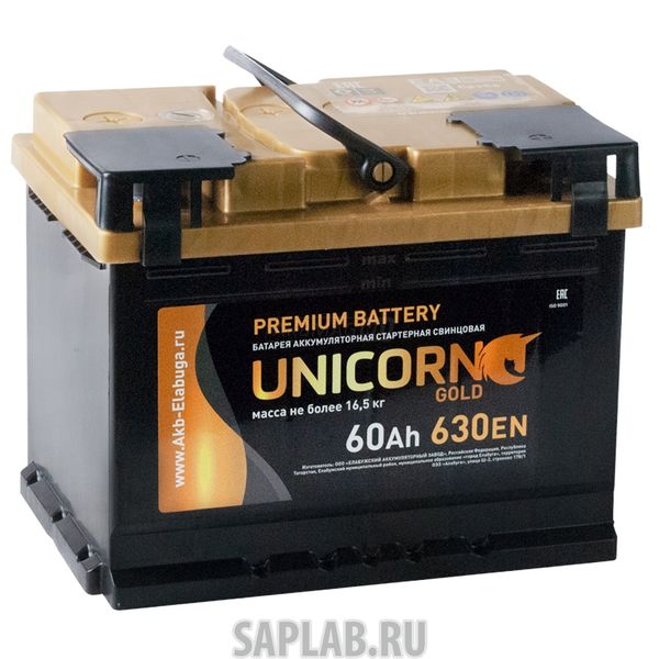 Купить UNICORN BLACK60L500A Аккумулятор UNICORN BLACK 60L 500A 242x175x190