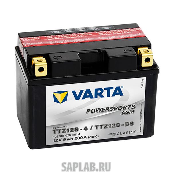 Купить VARTA 509901020 Аккумулятор VARTA Powersports AGM TTZ12S-BS