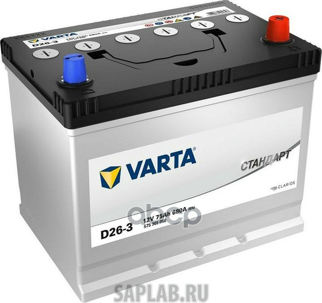 Купить VARTA 575301068 Акб Asia Стандарт 75a/Ч ( -/+) 12v 680a En 258x174,5х223 / 575301068 Varta 575301068