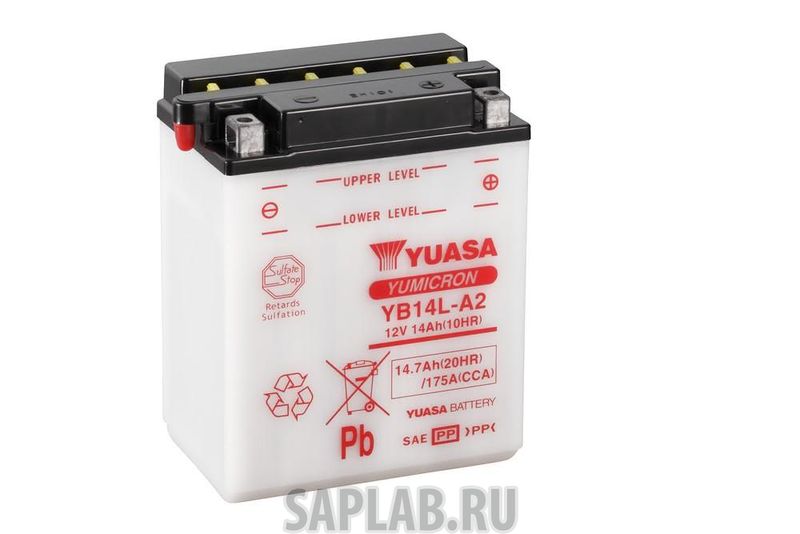 Купить YUASA YB14ALA2 Аккумулятор Yuasa YB14AL-A2 12В 14Ач 175CCA 134x90x166 мм Обратная (-+)