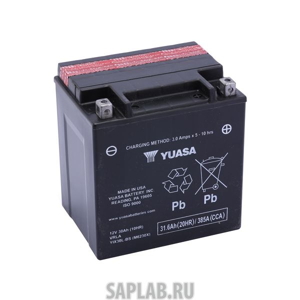 Купить YUASA YIX30LBS Аккумулятор Yuasa YIX30L-BS 12В 30Ач 385CCA 166x126x175 мм Обратная (-+)