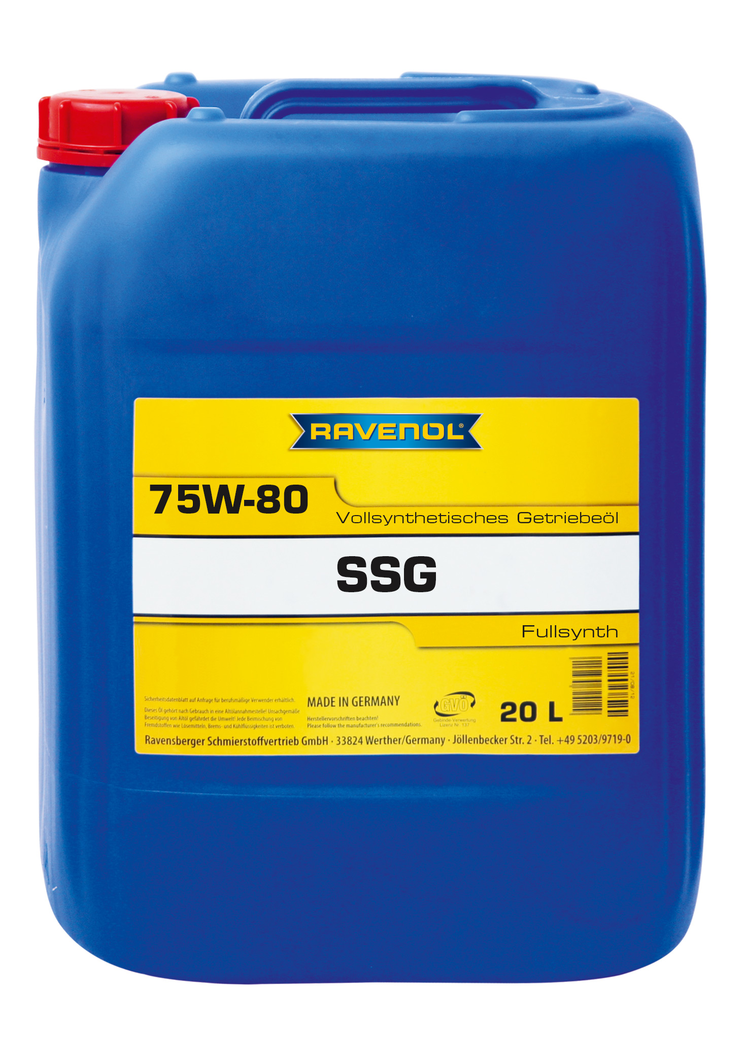 Купить Ravenol 4014835733824 Трансмиссионное масло  SSG SAE 75W-80 (20 л) new