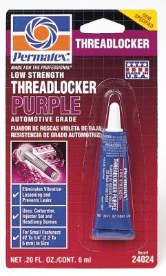 Купить Permatex 24024 Фиксатор резьбы лёгкой фиксации пурпурный 6мл.