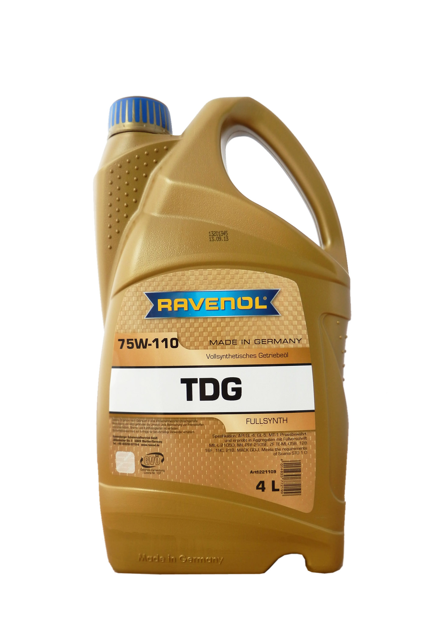 Купить Ravenol 4014835772199 Трансмиссионное масло  TDG SAE 75W-110 (4л)