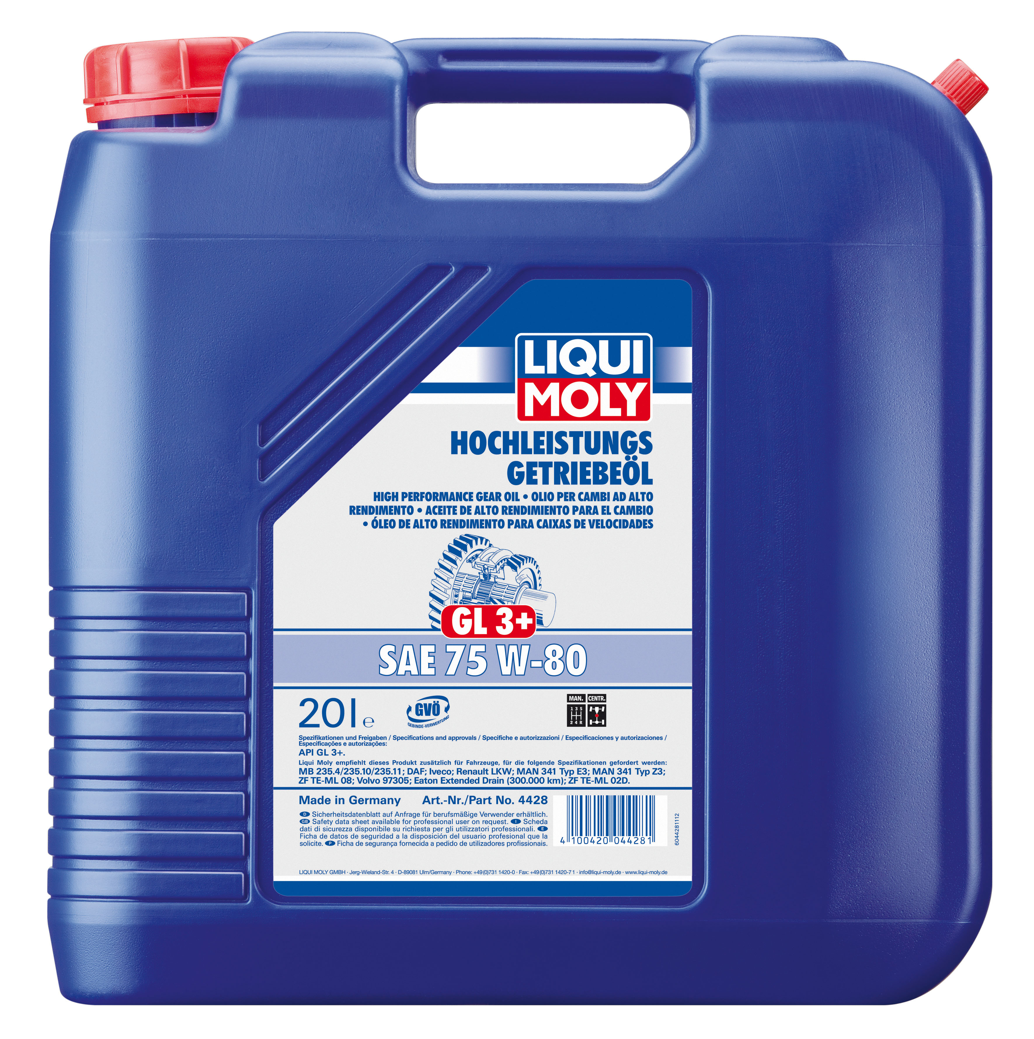 Купить Liqui moly 4428 Трансмиссионное масло  Hochleistungs-Getriebeoil  SAE 75W-80