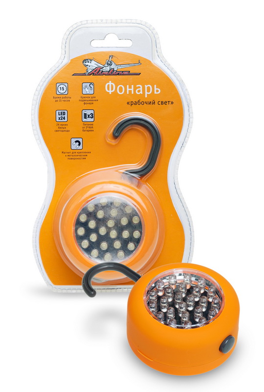 Купить Airline AFL24W09 Фонарь рабочий свет LEDx24 (с крючком и магнитом)