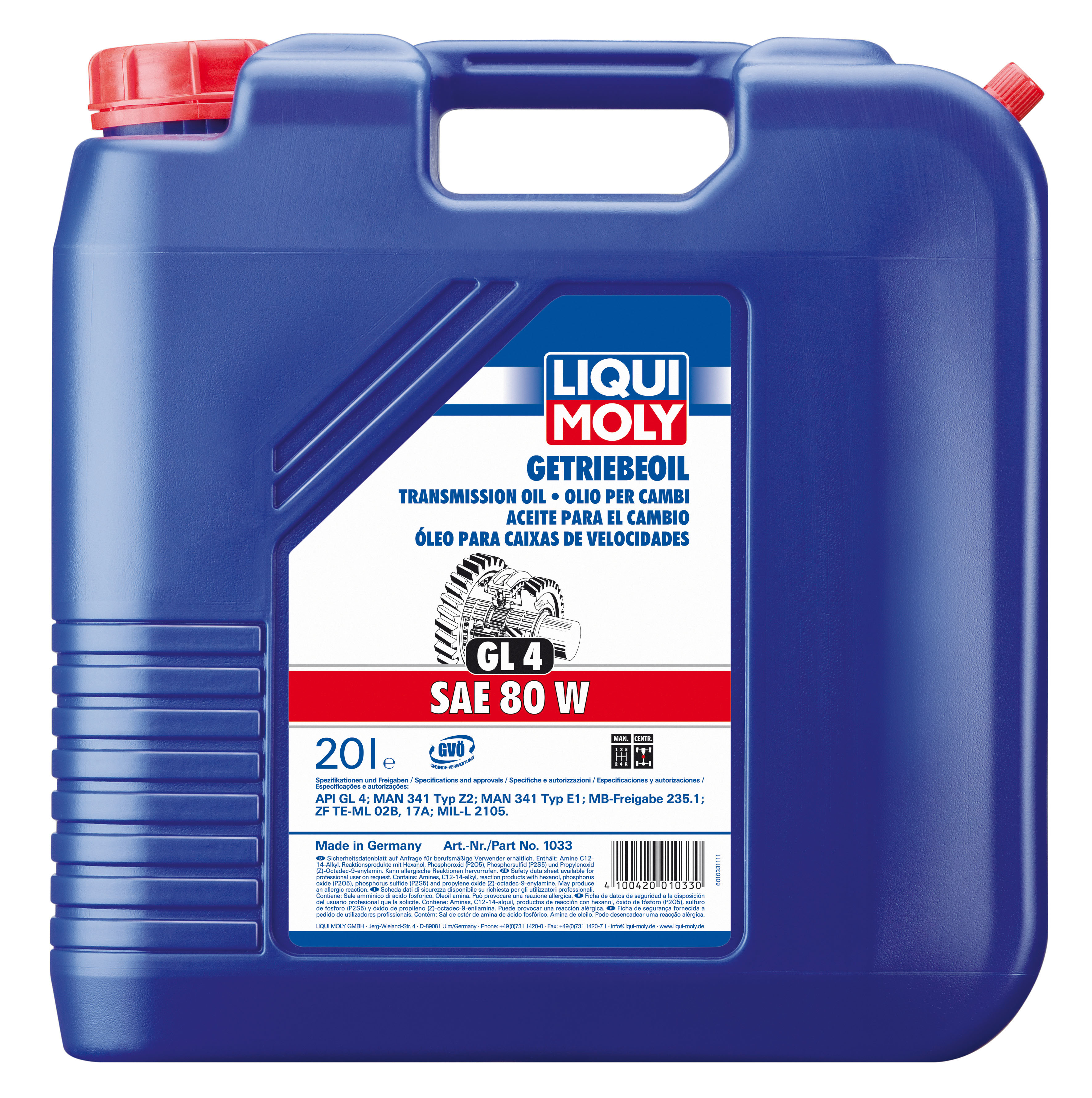 Купить Liqui moly 1033 Трансмиссионное масло Getriebeoil SAE 80W