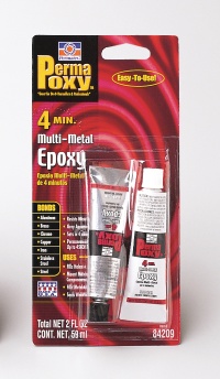 Купить Permatex 84209 Клей Эпоксидный МУЛЬТИ-МЕТАЛЛ (4мин) 2 тюбика 59 мл